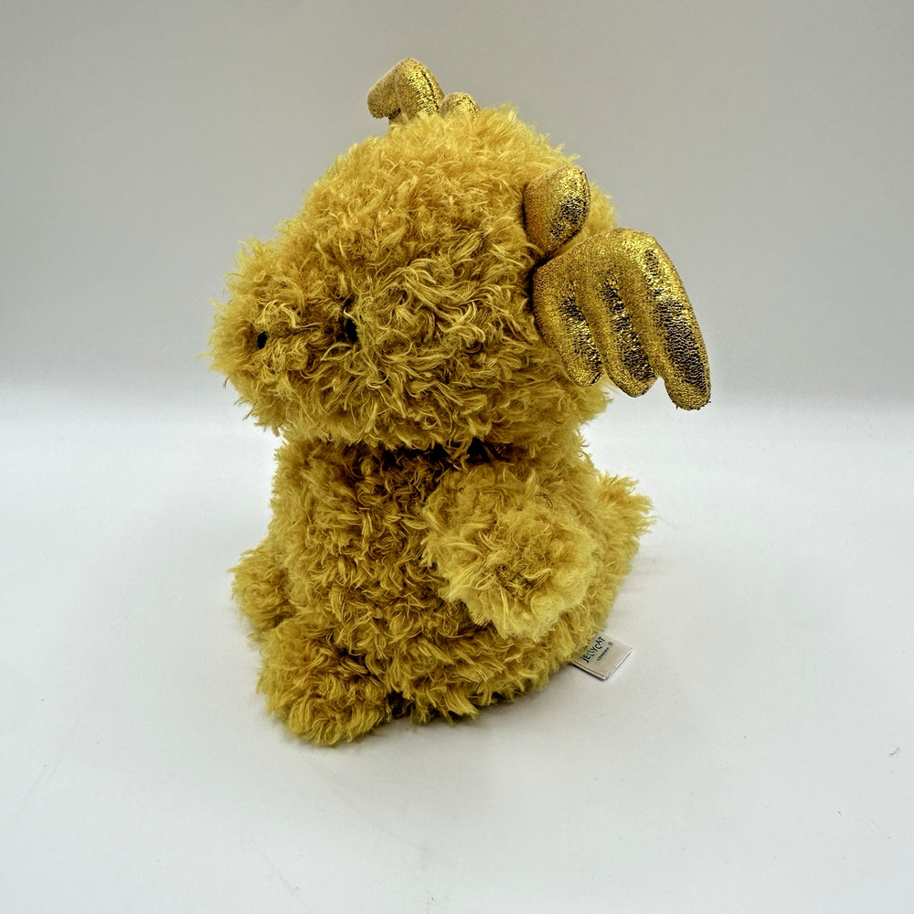 Jellycat Little Dragon Gold Sparkle Retired Rare Plush Authentic - Picture 3 of 9